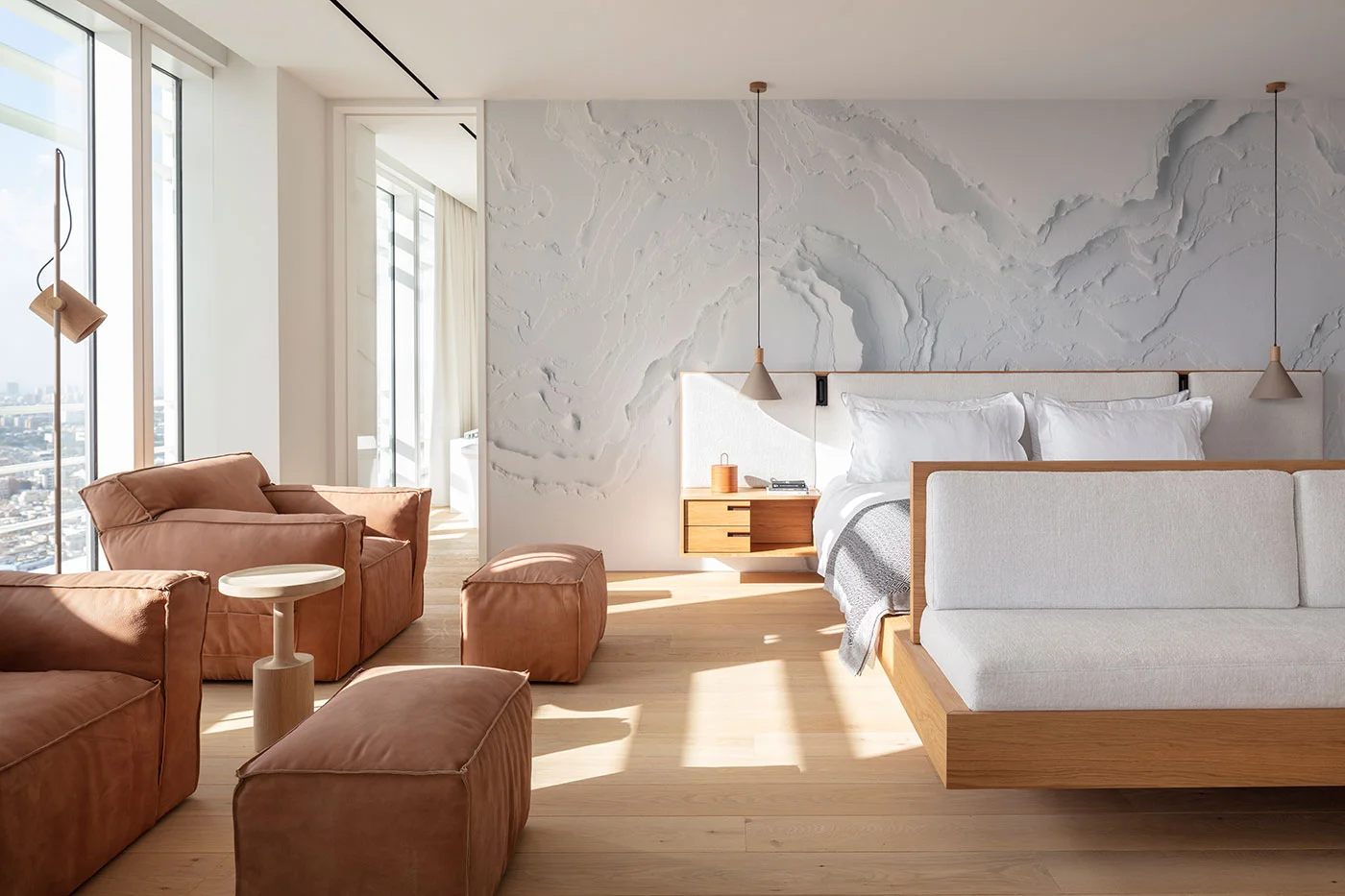 Wide Plank Oak Flooring for a Minimalist Interior