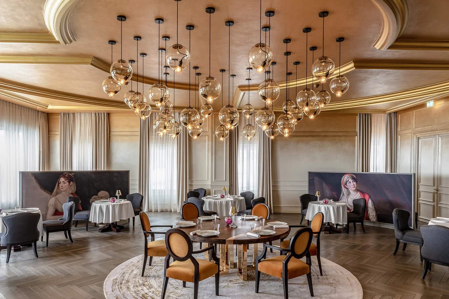 Bog oak Classics floor in Brun Marais, Hotel Royal Champagne, Épernay