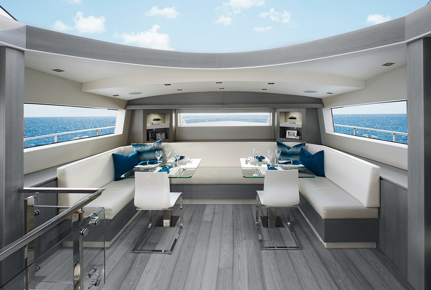 Oscarono Luxury - Collection Classics - Finish Rocher Bleu-Gris - Project Yacht Hatteras Miami