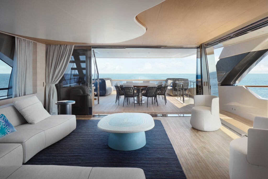 oscarono foret endgrain collection raphael navot yacht sanlorenzo bismut architecture sd118